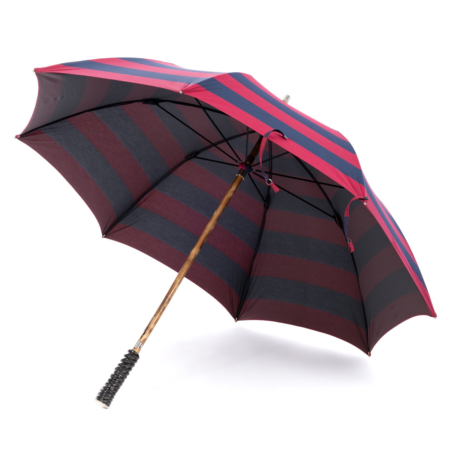 Francesco Maglia x MJ: Stick Umbrella "Doorman" with Solid Wood Frame and Oryx Horn Handle - purely handmade